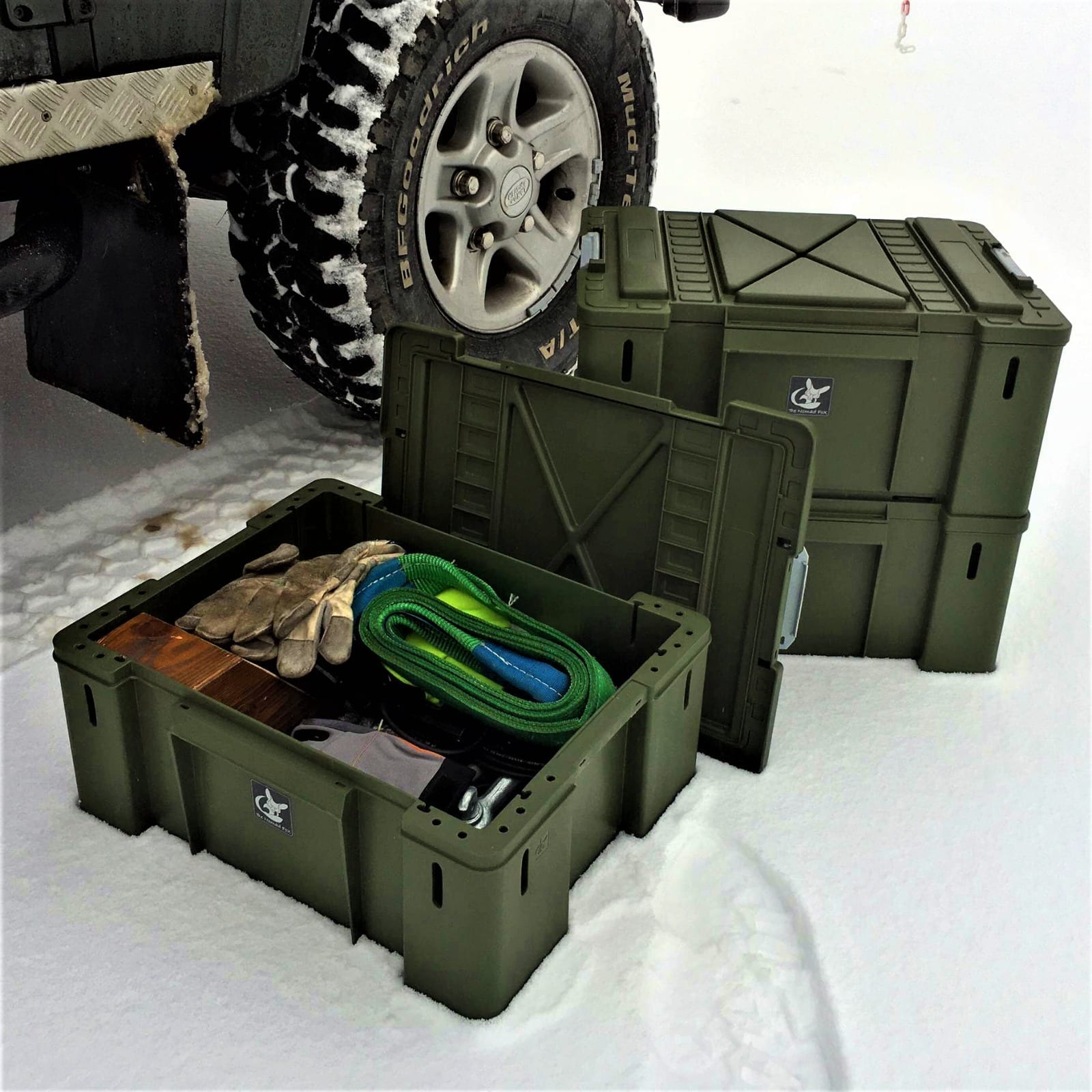 Vehicle storage boxes for 4x4 and off road routes The Nomad Box